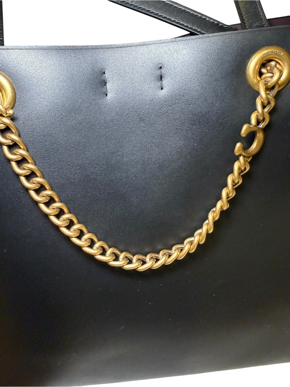 Nut 🥜 Coach Signature Chain Central Tote - Picture 7 of 10